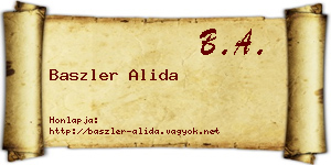 Baszler Alida névjegykártya